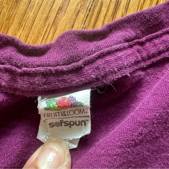 Fruit of the Loom Softspun Women's Graphic Tee Size Large Purple Unicorn Fantasy - Picture 3 of 7